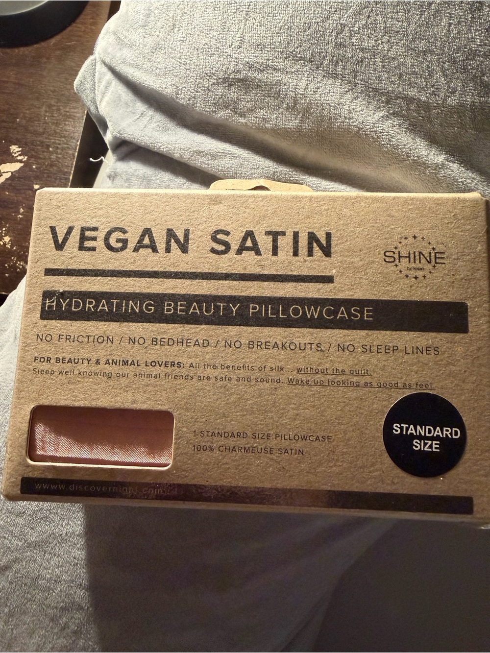 Vegan Satin Pillowcase - Rose